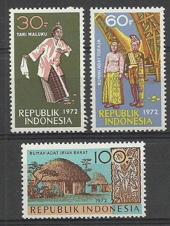 Znaczek Indonezja 1972 Mi 719-721 Czyste **