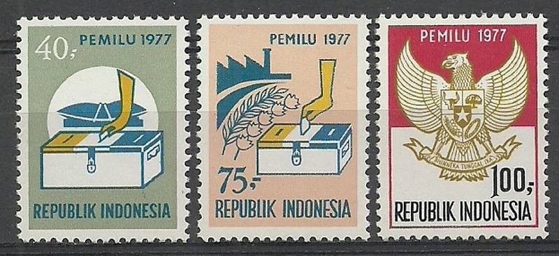 Znaczek Indonezja 1977 Mi 860-862 Czyste **