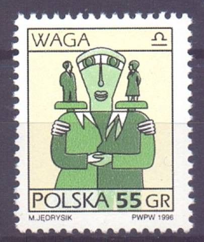 Znaczek Polska 1996 Mi 3597 Fi 3449 Czyste **