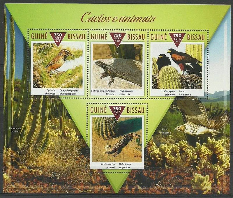 Znaczek Gwinea Bissau 2015 Mi ark 7789-7792 Czyste **