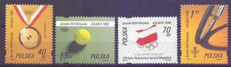 Znaczek Polska 1996 Mi 3605-3608 Fi 3457-3460 Czyste **
