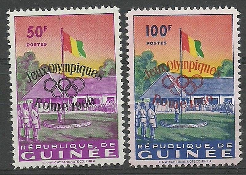 Znaczek Gwinea 1960 Mi 49-50 Czyste **