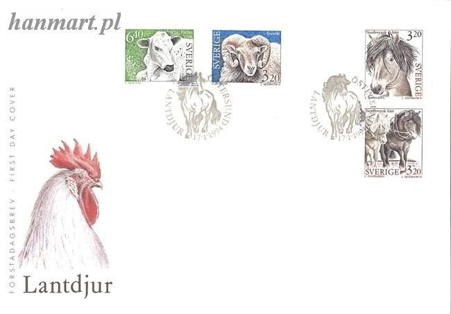 Znaczek Szwecja 1994 Mi 1804-1807 FDC