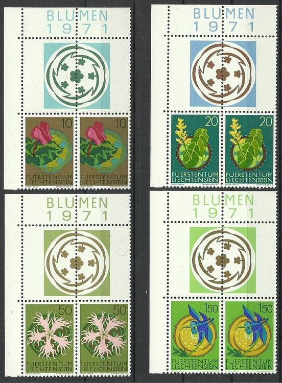 Znaczek Liechtenstein 1971 Mi 539-542 Czyste **