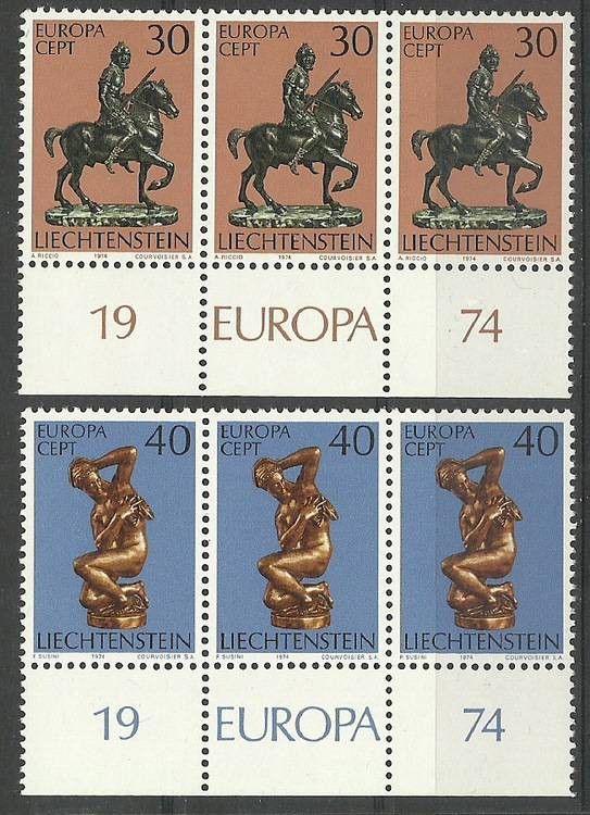 Znaczek Liechtenstein 1974 Mi 600-601 Czyste **