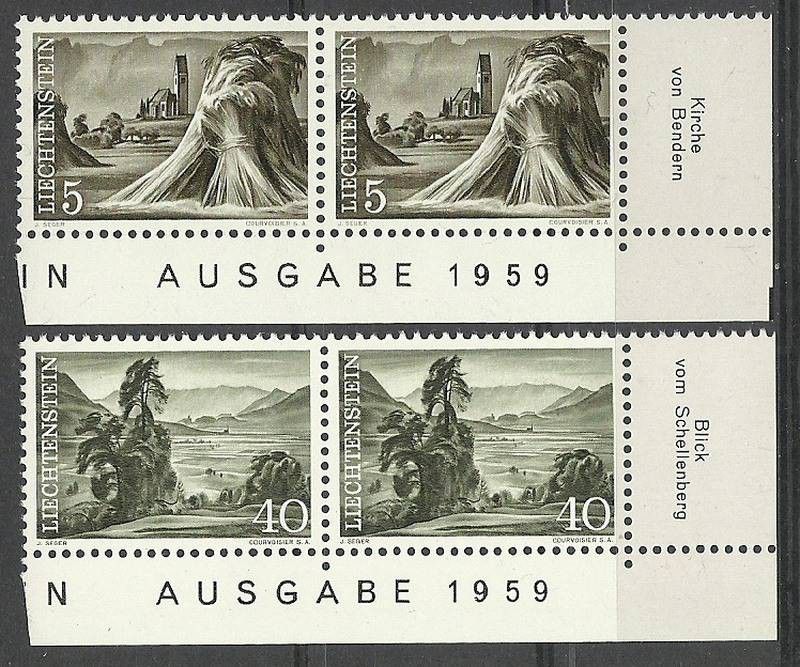 Znaczek Liechtenstein 1961 Mi 404-405 Czyste **