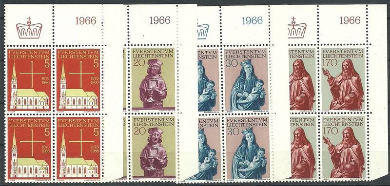 Znaczek Liechtenstein 1966 Mi 470-473 Czyste **