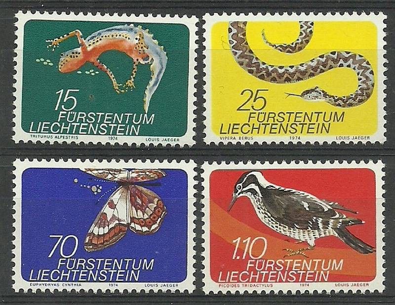 Znaczek Liechtenstein 1974 Mi 609-612 Czyste **