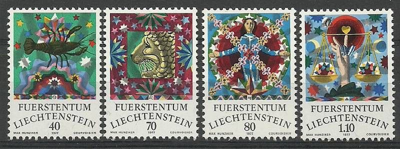 Znaczek Liechtenstein 1977 Mi 669-672 Czyste **