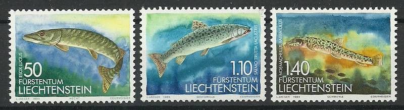 Znaczek Liechtenstein 1989 Mi 964-966 Czyste **