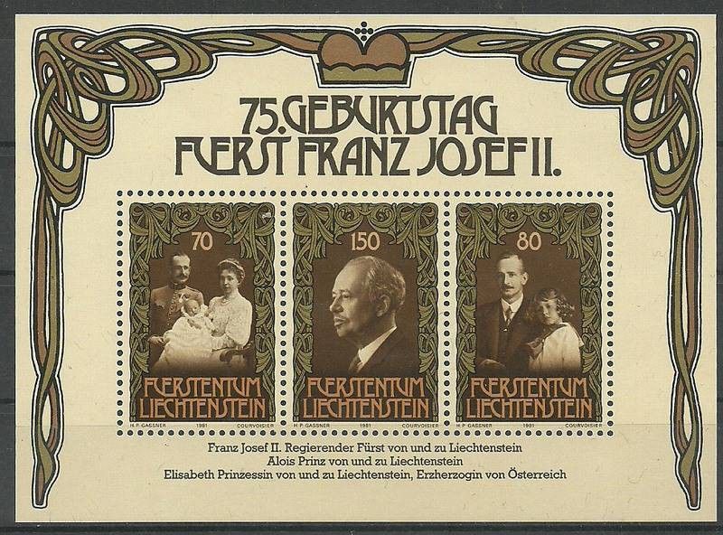 Znaczek Liechtenstein 1981 Mi bl 11 Czyste **