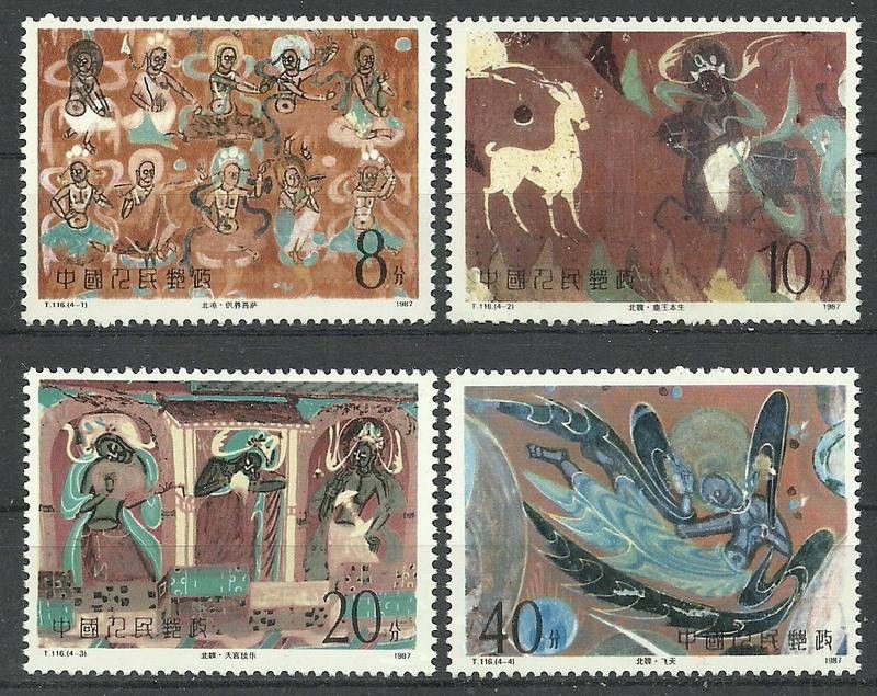 Znaczek Chiny 1987 Mi 2118-2121 Czyste **