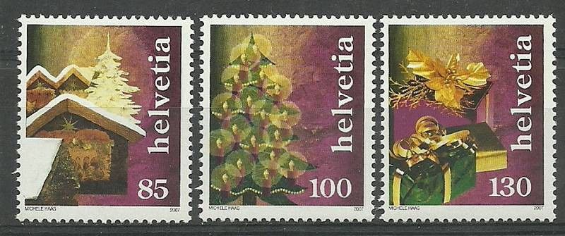 Znaczek Szwajcaria 2007 Mi 2036-2038 Czyste **
