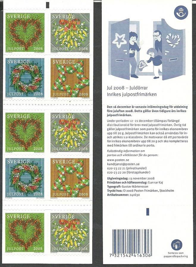 Znaczek Szwecja 2008 Mi mh 2667-2670 Czyste **