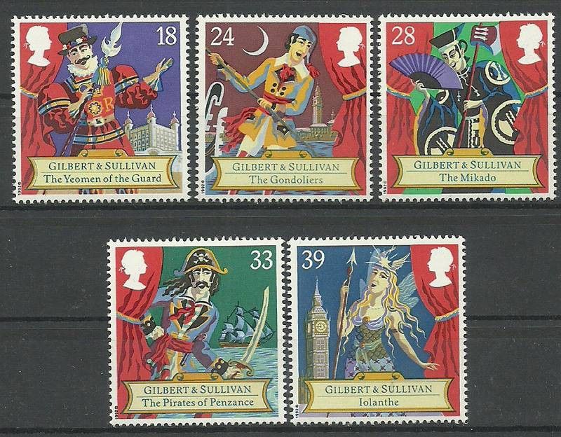 Znaczek Wielka Brytania 1992 Mi 1409-1413 Czyste **