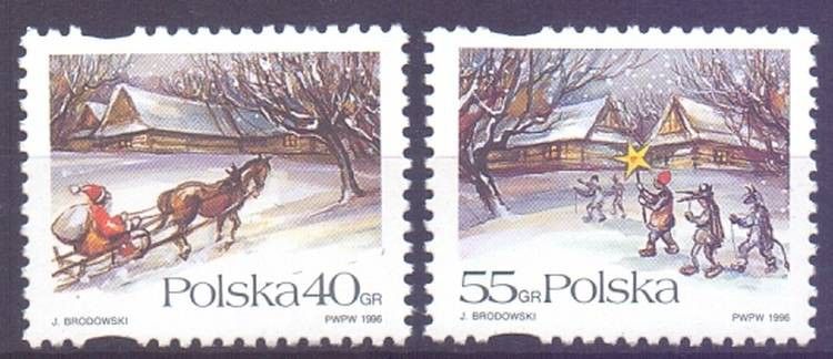 Znaczek Polska 1996 Mi 3627-3628 Fi 3479-3480 Czyste **