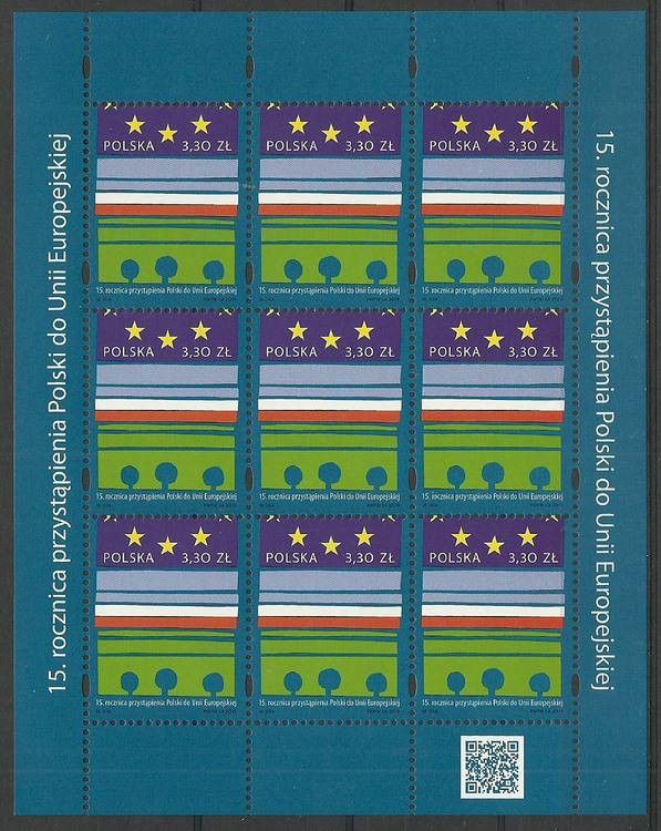 Znaczek Polska 2019 Mi ark 5111 Fi ark 4961 Czyste **