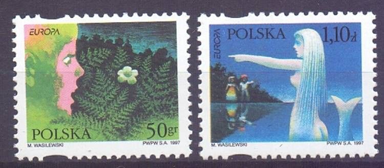 Znaczek Polska 1997 Mi 3647-3648 Fi 3499-3500 Czyste **