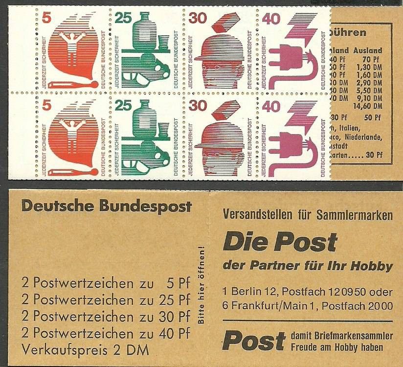 Znaczek Niemcy 1973 Mi mh 19 Czyste **