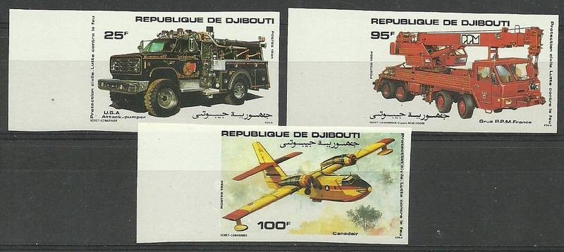Znaczek Dżibuti 1984 Mi 417-419B Czyste **