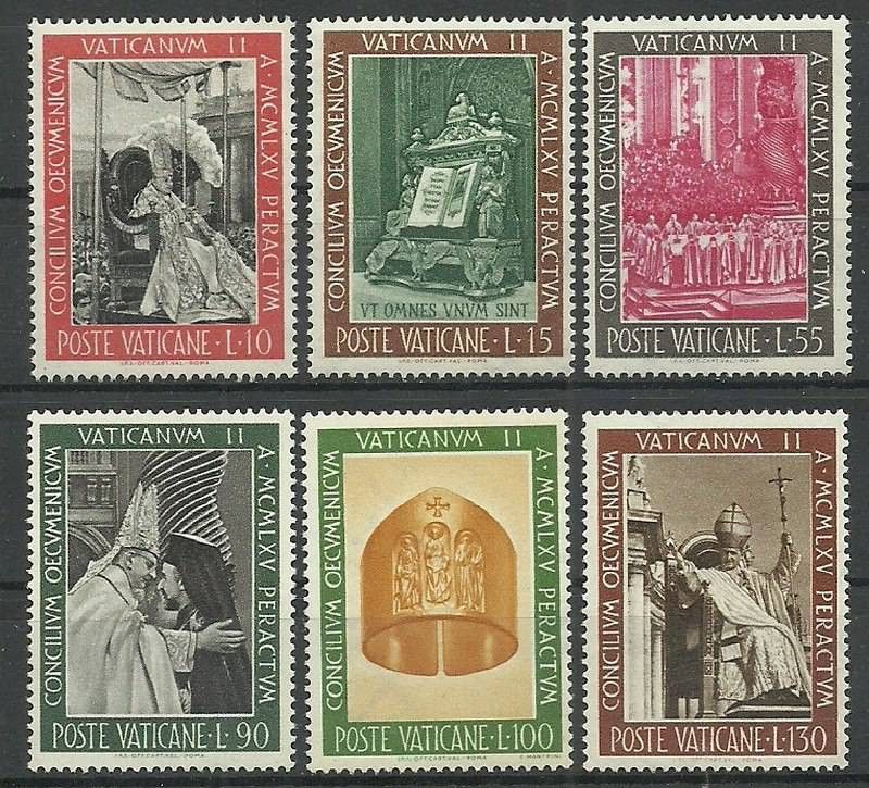 Znaczek Watykan 1966 Mi 508-513 Czyste **
