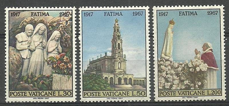 Znaczek Watykan 1967 Mi 528-530 Czyste **