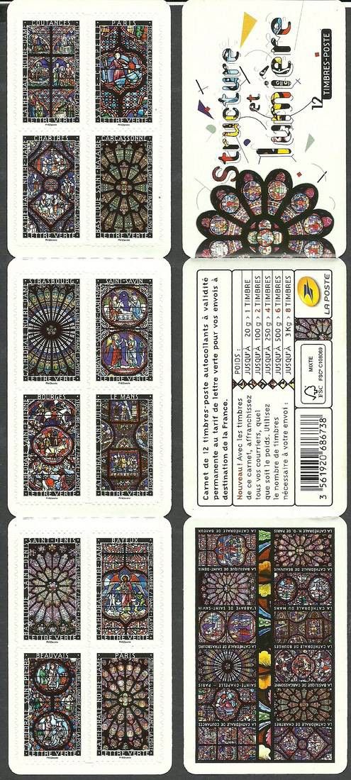Znaczek Francja 2017 Mi mh 6835-6846 Czyste **