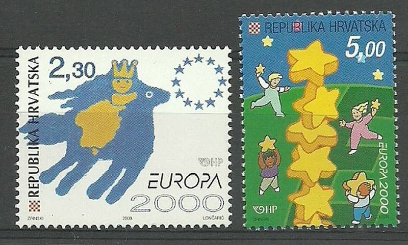 Znaczek Chorwacja 2000 Mi 544-545 Czyste **