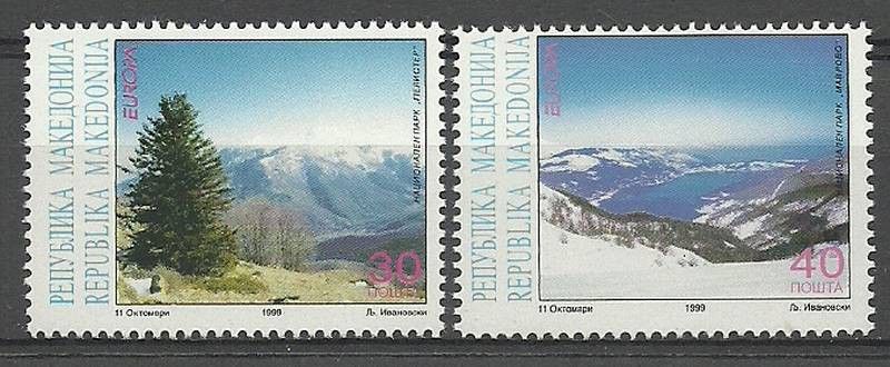 Znaczek Macedonia Północna 1999 Mi 162-163 Czyste **