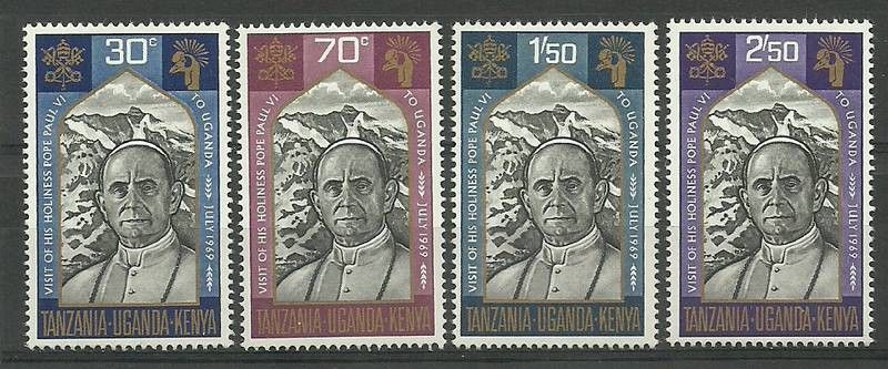 Znaczek Kenia Uganda Tanganyika 1969 Mi 189-192 Czyste **
