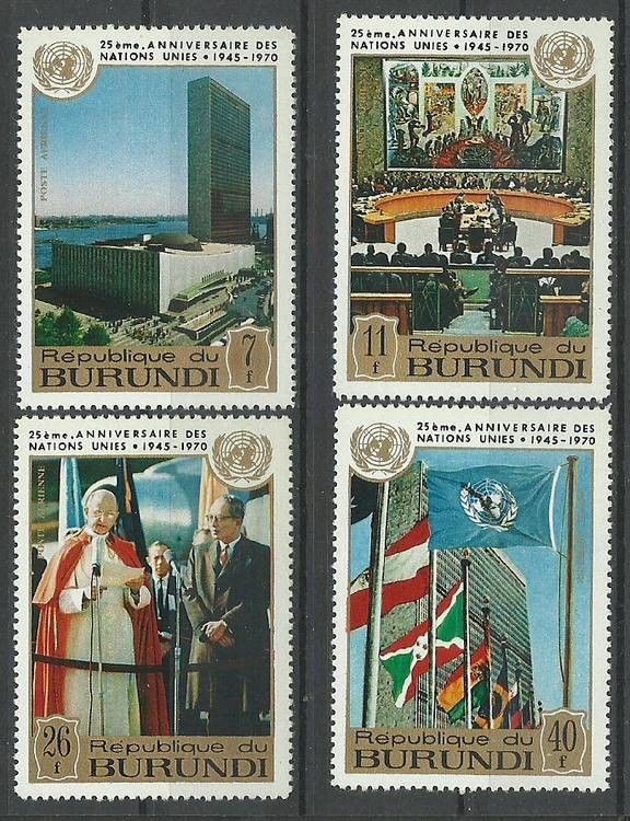 Znaczek Burundi 1970 Mi 661-664 Czyste **