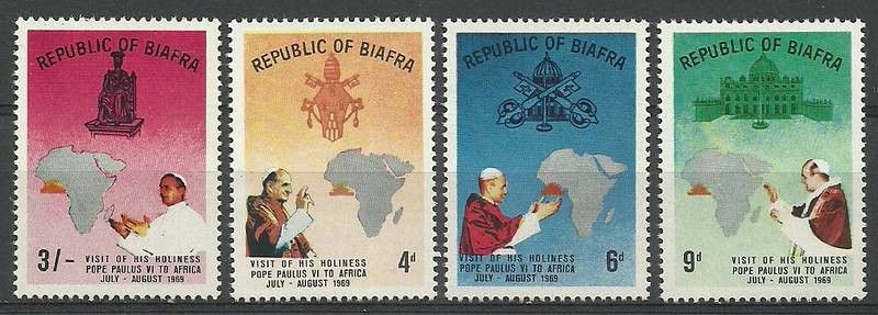 Znaczek Biafra 1969 Mi 40-43 Czyste **