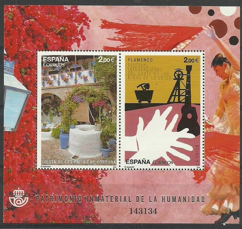 Znaczek Hiszpania 2014 Mi bl 253 Czyste **