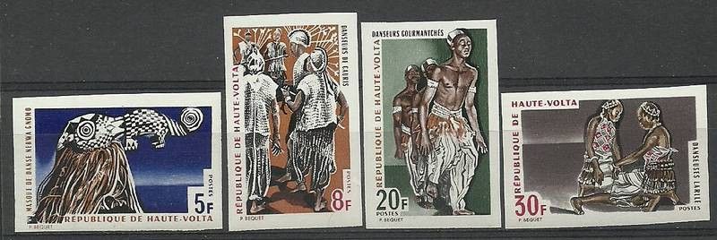 Znaczek Górna Wolta 1970 Mi 289-292B Czyste **