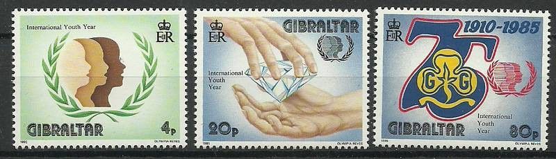 Znaczek Gibraltar 1985 Mi 497-499 Czyste **