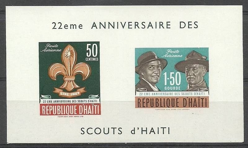 Znaczek Haiti 1962 Mi bl 25 Czyste **