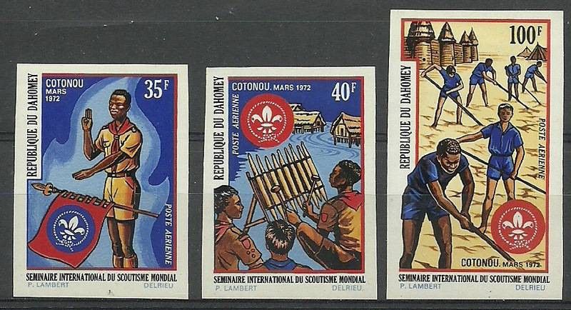 Znaczek Dahomej 1972 Mi 472-474B Czyste **