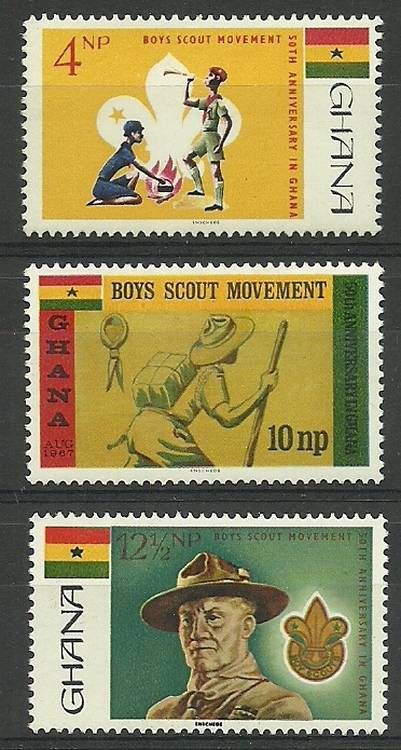 Znaczek Ghana 1967 Mi 319-321 Czyste **