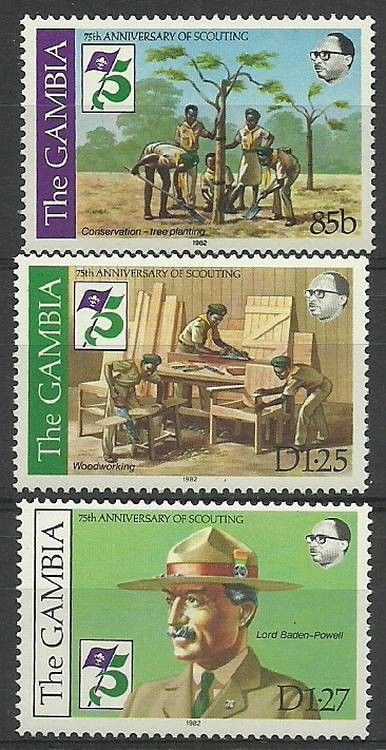 Znaczek Gambia 1982 Mi 438-440 Czyste **