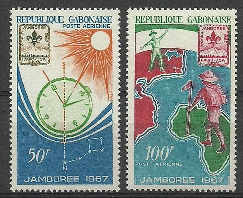 Znaczek Gabon 1967 Mi 283-284 Czyste **