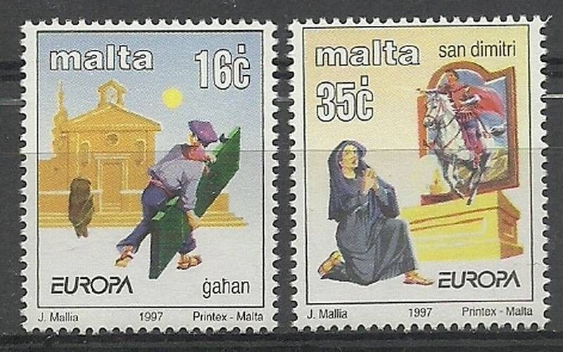 Znaczek Malta 1997 Mi 1012-1013 Czyste **