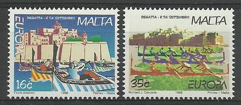 Znaczek Malta 1998 Mi 1041-1042 Czyste **