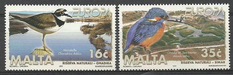 Znaczek Malta 1999 Mi 1065-1066 Czyste **