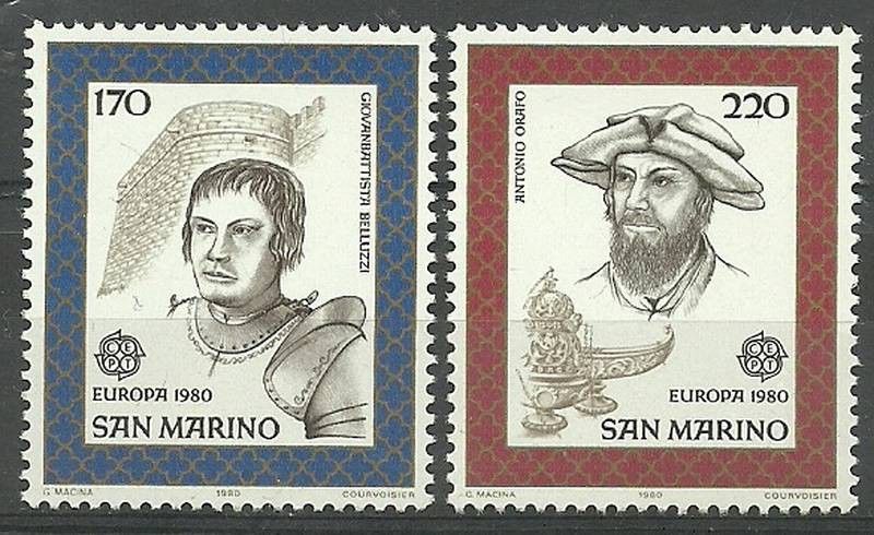 Znaczek San Marino 1980 Mi 1212-1213 Czyste **