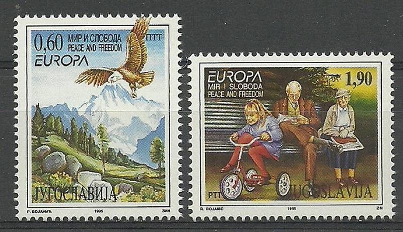 Znaczek Jugosławia 1995 Mi 2712-2713 Czyste **