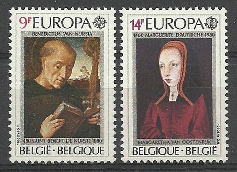 Znaczek Belgia 1980 Mi 2023-2024 Czyste **