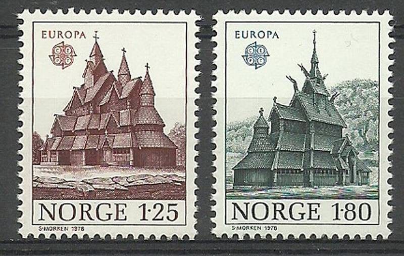 Znaczek Norwegia 1978 Mi 769-770 Czyste **