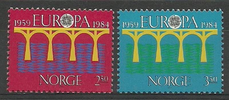 Znaczek Norwegia 1984 Mi 904-905 Czyste **