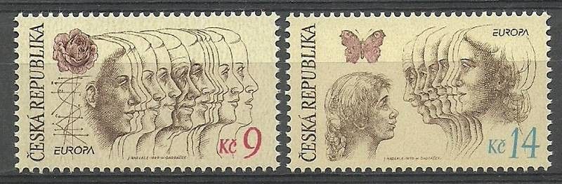 Znaczek Czechy 1995 Mi 76-77 Czyste **