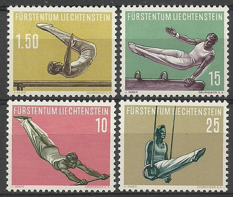 Znaczek Liechtenstein 1957 Mi 353-356 Czyste **